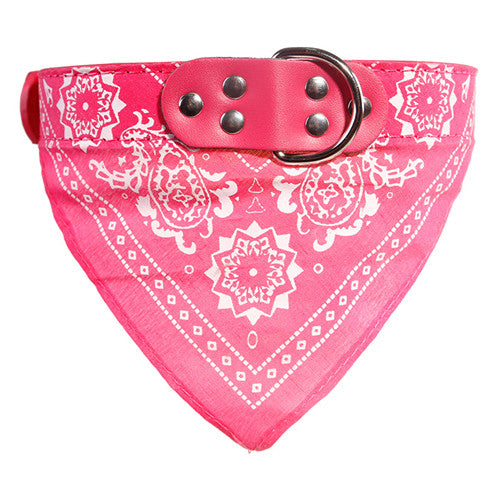 Adjustable Dog Leather Printed Soft Collar